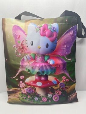 Hello Kitty Fairy Tote Bag - Pink & Green Wings